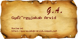Györgyjakab Arvid névjegykártya